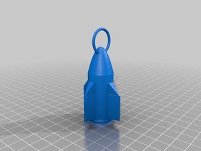 rocket keychain 3d printing 3d print model - Mito3D