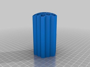 my customized honeycomb pencil holder new qtip proof concept organization 3d print model - Mito3D