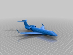 model gulfstream g650 vehicles airplane aviation general ggt private jet scale 3d print model - Mito3D