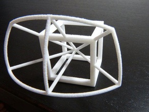 cubo di due kite pannelli la matematica 3d print model - Mito3D