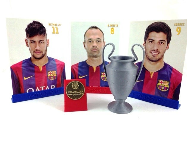 barca piccola hall fame arredamento il barcellona fc calcio stand 3D print model - Mito3D