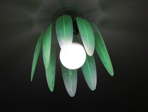 leafy lampshade banana leaf inspired decor plant 3d print model - Mito3D