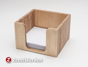 memo cube holder cnclaser office cnc router container plywood stepcraft zenziwerken 3d print model - Mito3D