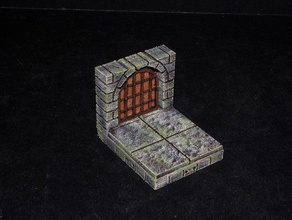 openforge 20 cut stone external arched door toy game accessories dnd tiles dungeon miniatures openforge2 pathfinder rpg tabletop terrain 3d print model - Mito3D