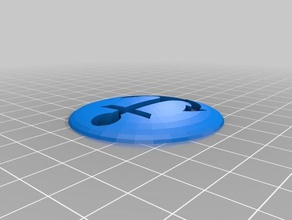 anchor circle remade since one posted corrupt file keychains 3d print model - Mito3D
