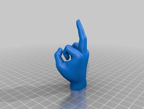 el dedo de en medio arte 3d print model - Mito3D