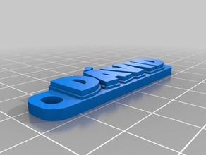 d&aacutevid keychains customized 3d print model - Mito3D