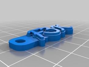 f3k tag keychain keychains customized 3d print model - Mito3D