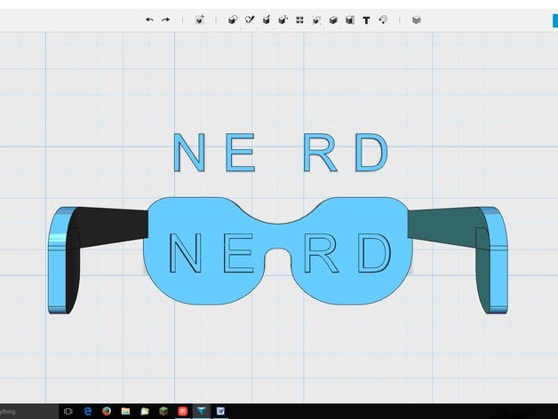 nerd-Brille 3D print model - Mito3D