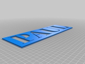 paul pochoir des signes les logos personnalisé 3d print model - Mito3D