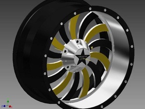 roue de 12 automobile 3d print model - Mito3D