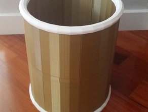 office trash bathroom dustbin scalable height containers 3d print model - Mito3D