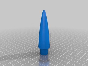 bajo la órbita de cohetes thingi v3 extraíble para nariz más grande toob montaje estas motor cohete rc los vehículos 3d print model - Mito3D