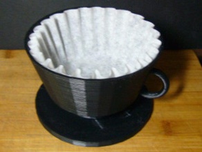 coffee filter holder household strainer 3d print model - Mito3D