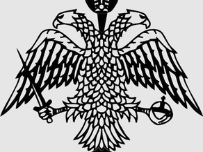 symbol byzantine empire used decor christian church eagle orthodox two headed 3d print model - Mito3D