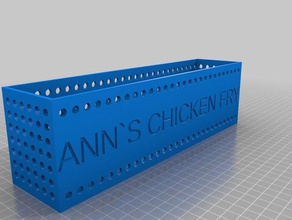 anns chicken fry card holder containers customized 3d print model - Mito3D