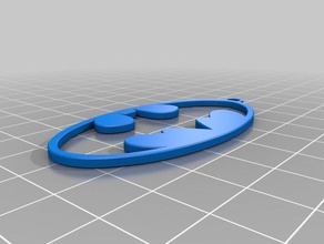 batman keychain 90s keychains logo symbol 3d print model - Mito3D