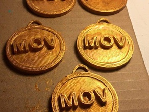mov medal key chain 3d printing keychains hiphop medallion modern visionaries music 3d print model - Mito3D