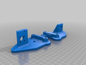 wombot-markabot-x axis brackets v2 3d printing 3d print model - Mito3D