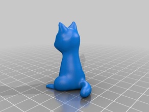 kitty model animals cat sculpture felidae feline 3d print model - Mito3D