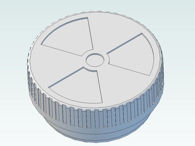 radioactives de l'échantillon box v2 2 tailles passe-temps le conteneur jar rayonnement signe porte-échantillon blindage trèfle trinitite 3D print model - Mito3D