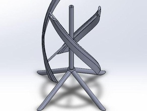 darrieus type windmill diy 3d print model - Mito3D