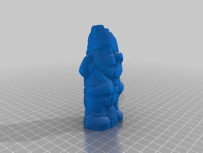 blocky gnome 2 sculptures 3d slash 3d print model - Mito3D