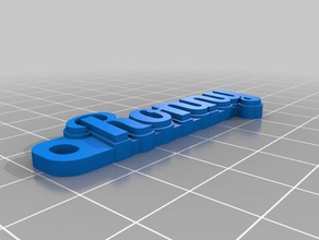 mon personnalisés multiligne tag trousseau de ronny porte-clés 3d print model - Mito3D
