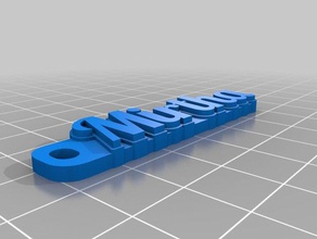 mi personalizados multilínea tag llavero de mirtha llaveros 3d print model - Mito3D