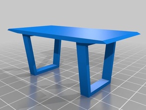 trapezoidal table mockup decor 3d print model - Mito3D