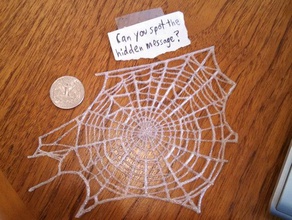 charlottes web decoration 2d art halloween spider spiders 3d print model - Mito3D