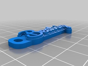 beatriz multiline-tag Schlüsselanhänger angepasst 3d print model - Mito3D