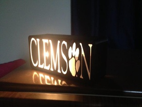 clemson lamp decorative piece sport outdoors 3d print model - Mito3D
