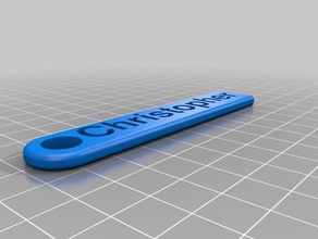 christopher key chain accessories customized 3d print model - Mito3D