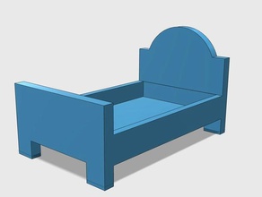 poupée lit de modèle meubles 3d print model - Mito3D