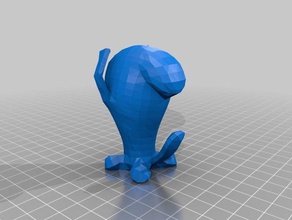 wobbuffet offenen Mund Kreaturen pokemon Figuren 3d print model - Mito3D