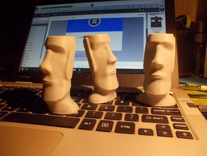 moai easter island head redux sculptures 3d print model - Mito3D