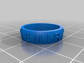 mi personalizados anillo de texto opcional creador customiser 3d impresión 3d print model - Mito3D