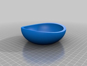le dipped bowl 57x119x44 household customized 3d print model - Mito3D