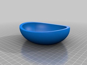 le oval dipped bowl 1254x114x44 household customized 3d print model - Mito3D