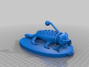 gatorcat yaratıklar uzaylı timsah blender lise melez regis high school öğrenci projesi Kaplan 3d print model - Mito3D