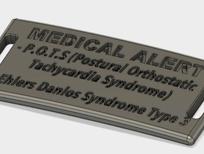 medical alert band 3d printing bracelet eds ehlers-danlos devices medicine pots 3d print model - Mito3D
