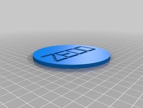 zedd verre coaster 3d de l'impression personnalisé 3d print model - Mito3D