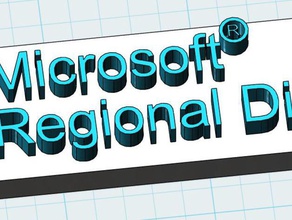 microsoft regional director logo signs logos dual extrusion dualtrusion 3d print model - Mito3D