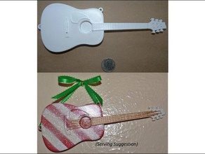 accoustic guitar holiday ornament other 3d print model - Mito3D