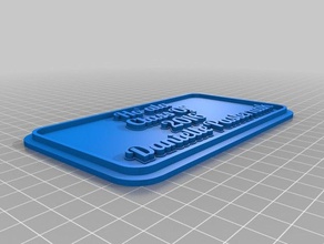 minha personalizado de várias linhas tag chaveiro -danielle chaveiros 3d print model - Mito3D