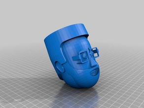 lächelnder Mann 1 interactive Kunst angepasst 3d print model - Mito3D