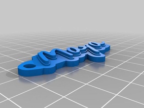 maya tag keychains customized 3d print model - Mito3D
