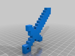 mincraft sword other 3d slash 3d print model - Mito3D