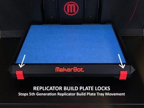 5th generation replicator build plate locks 3d printer parts 5g easy fix modification print quality reprap 3d print model - Mito3D